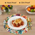 thumbnail image 4 of Vintage Botanical Round 13 Inch Placemats Set of 6, Spring Floral Summer Vintage HeatResistant Non Slip Place Mats for Dining Table, Wipeable Braided Kitchen Table Mats for Housewarming, 4 of 9