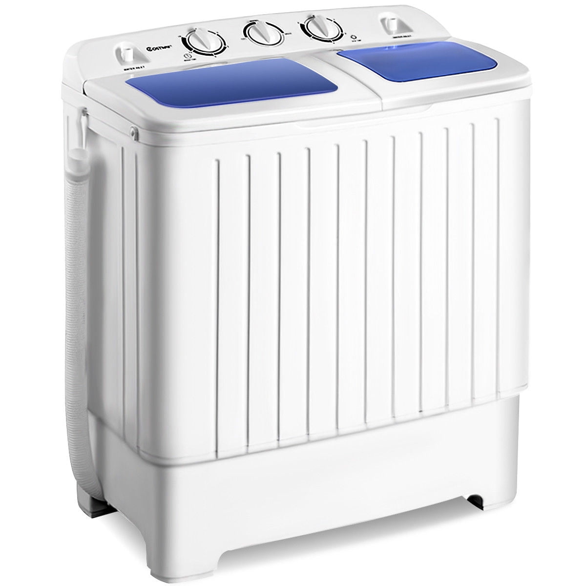 Goplus 11 lbs Portable Mini Compact Twin Tub Washing Machine with Transparent Lid