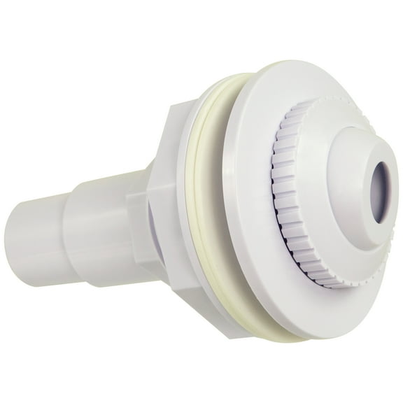 Pool Central Above Ground Swimming Pool Complete Return Inlet with Gasket and Adapter 6"- White