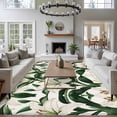 thumbnail image 4 of Summer Flower Area&nbsp;Rug 5x7ft Retro Lily White Floral Plant Watercolor Non-Slip&nbsp;Washable Square&nbsp;Rugs Soft Felt Indoor Floor Mat for Bedroom Kitchen Living Room Bathroom, 4 of 9