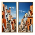 thumbnail image 2 of Designart "Tones Fontanas Italy Terracotta wall art X" Italy Framed Wall Art Set Of 2 - Peach Landscapes Framed Wall Art Set Of 2, 2 of 7