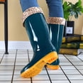thumbnail image 4 of CAZOFW Winter Rain Boots for Women Fleece Lined Waterproof Boots with Thick Traction Sole, 4 of 7