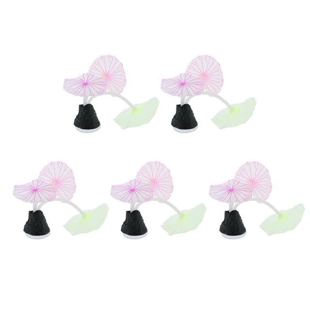 5x Planta Artificial Natural Resplandeciente con Ventosa Juguete Educativo Regalos de Cumpleaños para Niños Salvador Decoración de plantas de acuario