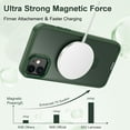 thumbnail image 2 of CASEFIV for iPhone 11 Case,with Magnetic Invisible Stand [Military Drop Protection] [Compatible with MagSafe] Shockproof Slim Translucent Anti-Slip with 2 Screen Protector+2 Lens Protector,Green, 2 of 8