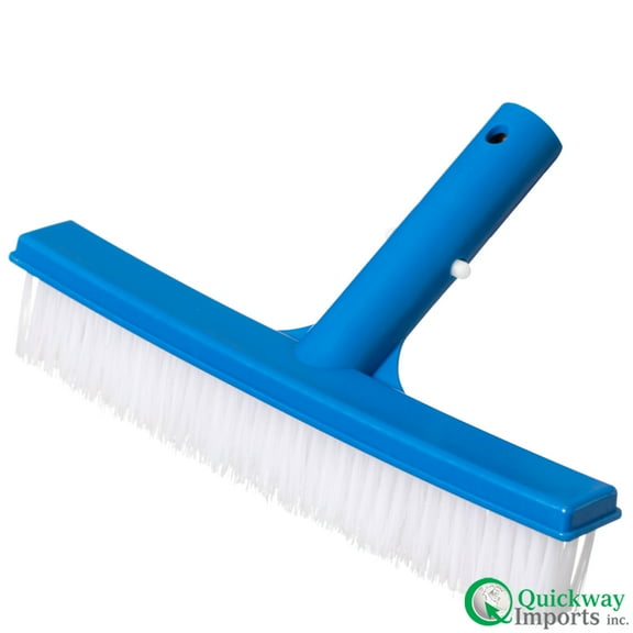 Quickway Imports 10-inch Poly Bristle Brush Head with Durable Nylon Bristles Designed to Clean Walls Floors Steps & Corners for Effective Above-Ground & Inground Swimming Pool Cleaning and Maintenance