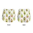 thumbnail image 3 of Yiaed Avocado Playing Music Print Women's Running Shorts with Liner 3 Zipper Pockets Elastic Workout Athletic Gym Yoga Shorts-X-Large, 3 of 7