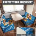 thumbnail image 2 of Yuyamidu Christmas RV Dinette Cushion Covers Santa Claus Camper Cushion Slipcover 1 Bench Cover 1 Backrest Cover Washable Seat Sofa Chair Cover RV Accessory, Blue, 2 of 7