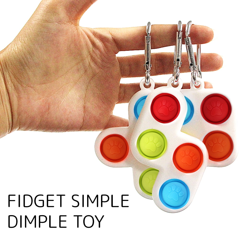 Willstar 5style Fidget Simple Dimple Toy Sensory Educational Toy Keychain Stress and Anxiety