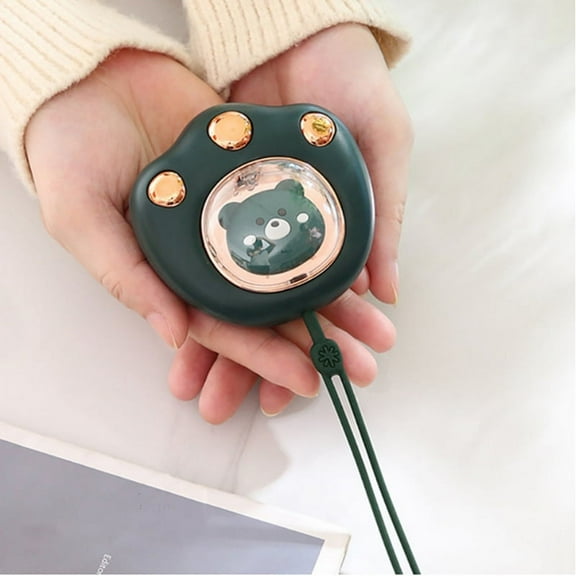 Portable Hand Warmer 2400Mah USB Charge Bank Rechargeable Mini Hand Warmer for Winter Outdoor Hiking Green