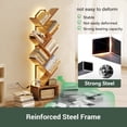 thumbnail image 5 of Casacomoda 6-Tier Tree Bookshelf with LED Light, Modern Corner Bookcase Display Shelf for Living Room, Bedroom & Home Office, Vintage, 5 of 11