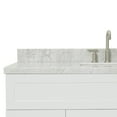 thumbnail image 4 of Ariel Hamlet 55 In. Rectangle Sink Vanity With Carrara White Countertop In White, 4 of 10