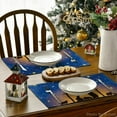 thumbnail image 5 of Smile The Lord Blue Sky Christmas Placemats Set of 4, 12x18 Inch Seasonal Winter Holy Night Table Mats, 5 of 6