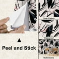 thumbnail image 4 of Peel and Stick Wallpaper abstract geometric Hand drawn exotic brush texture Modern Art Wall Mural Decor Self Adhesive and Removable 100in x 144in, 4 of 8