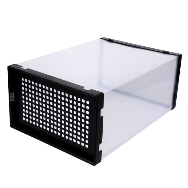2 PCS PLÁSTICO Caja de zapatos Tipo de cajón Zapatos Contenedor de almacenamiento Caja de zapatos transparente