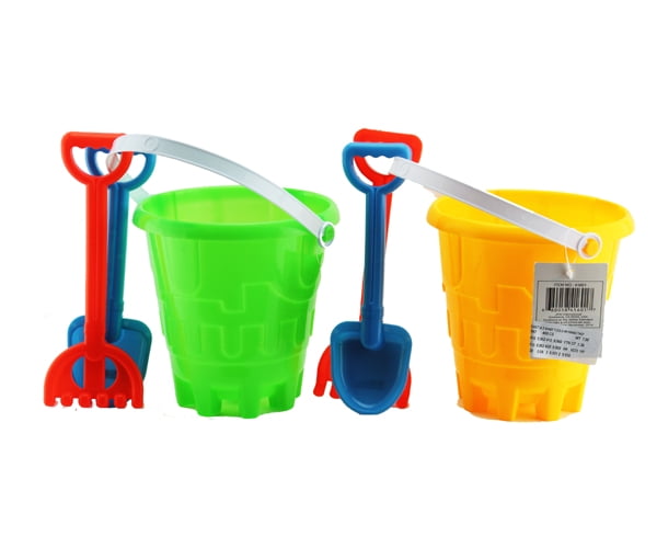 Holady 9 Pack Large Plastic Beach Castle Mold Buckets and Shovels 7.2''Large Size Sand Bucket Water Bucket for Beach Fun Great Summer Party Accessory 