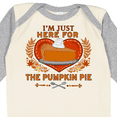 thumbnail image 4 of Inktastic I'm Just Here for the Pumpkin Pie with Heart and Leaves Boys or Girls Long Sleeve Baby Bodysuit, 4 of 5