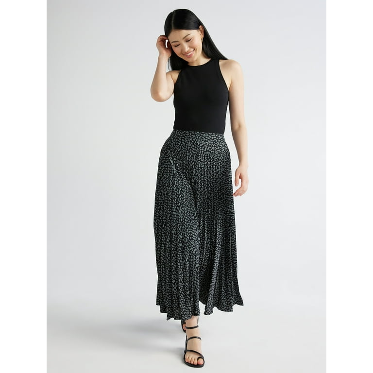 Scoop Women s Pleated Maxi Skirt Sizes XS XXL Walmart