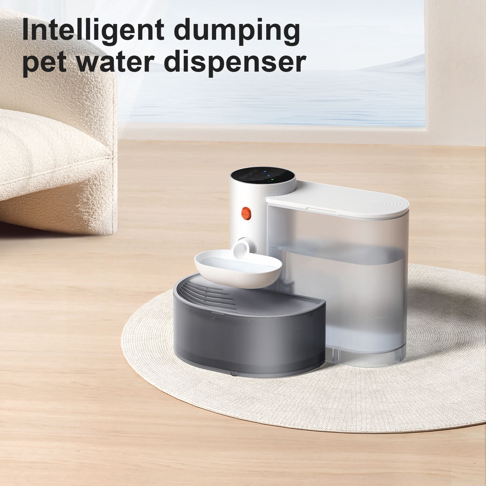 Yedigre 3000ml Smart Pet Water Fountain Automatic Cat Water Dispenser Quiet Flowing Water Feeder for Indoor Cats Dogs
