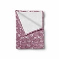 thumbnail image 2 of Colorful Soft Flannel Fleece Throw Blanket, Baby Pattern with Transportation Elements Children Play Theme, Cozy Plush for Indoor and Outdoor Use, 50" x 70", Dried Rose Baby Pink, by Ambesonne, 2 of 6