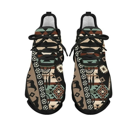 

Sneakers American Ethnic Tribal Aztec Printed Non-slip Outdoor Lace Up Footwear 2024 Fashion Work Classic Running Shoes DIY Gift