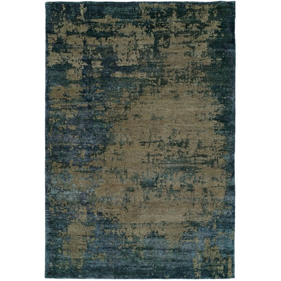 Kalaty Elara Area Rug ER-367 Contemporary Blue, Blue, 6' x 9'