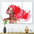 thumbnail image 2 of Designart ' Portrait of Afro American Woman IX ' Modern Canvas Wall Art Print, 2 of 3