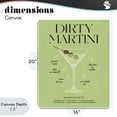 thumbnail image 4 of Stupell Industries Contemporary Dirty Martini Green Recipe Canvas Art, 16 x 20, by Lettered and Lined, 4 of 8
