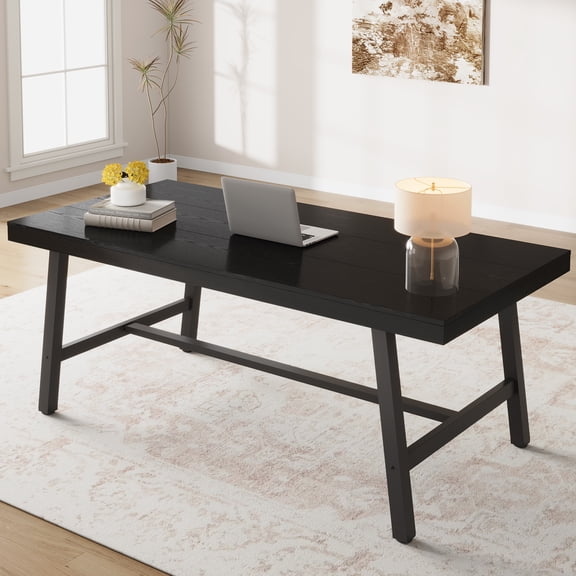 Dining Table for 6-10 People,71 Inch Farmhouse Wood Rectangle Apartment Dinning Room Dinette Tables for Eating Dinner,Modern Kitchen Table with Adjustable Feet for Home,Dining Room