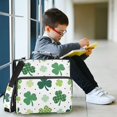 thumbnail image 6 of Haosy 3 Ring Zipper Binder with Shoulder Strap Waterproof Trapper Keeper 2 Inch D-Ring 500 Sheets Capacity, Clover with Green Plaid, 6 of 8