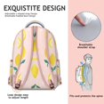 thumbnail image 5 of Lemon Print Backpack - Stylish & durable school bookbag for teens & college students, spacious rucksack with laptop compartment, lightweight for daily use., 5 of 6