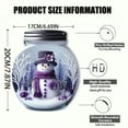 thumbnail image 3 of Meggemo Purple Snowman Round Christmas Ornaments Window Porch Hanging Decor Home Decorative for Doorway Living Room Holiday Season, 3 of 6