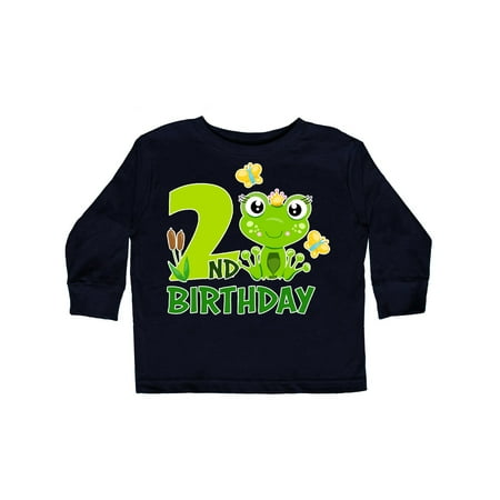 

Inktastic 2nd Birthday Princess Frog Gift Toddler Toddler Girl Long Sleeve T-Shirt