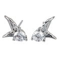 thumbnail image 1 of Pendientes Brillantes Para Mujer, Pendientes De Tuerca De Diamante En Forma De Corazón, Pendientes De Cristal De Diseño Simple, Regalos De Cumpleaños Para Mamá, Niña, Novia Sweethay AP005804-00, 1 of 6