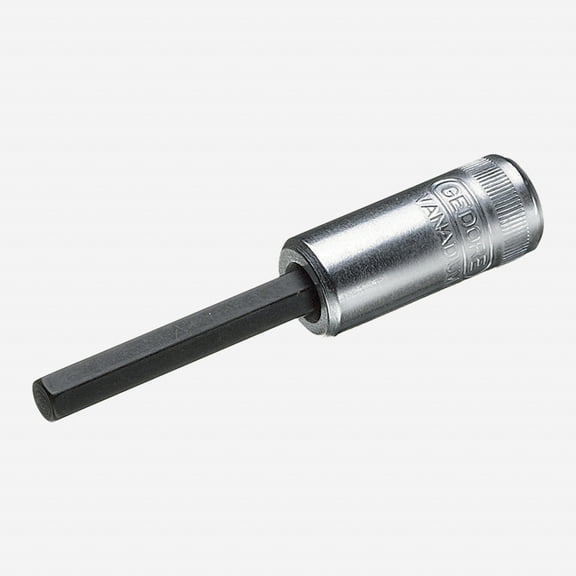 Gedore IN 20 L 3-60 Screwdriver bit socket 1/4" long, hex 3 mm
