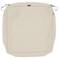 thumbnail image 3 of Classic Accessories Montlake FadeSafe Water-Resistant 25 x 25 x 5 Inch Square Patio Dining Seat Cushion Cover, Antique Beige, 3 of 14
