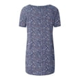 thumbnail image 4 of Shorts pour Femmes, Hauts Décontractés pour Femmes, Hauts Décontractés Imprimés devant et derrière Manches Courtes Raglan Col Rond, 4 of 5