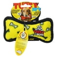 thumbnail image 7 of Tuffy Jr Bone Yellow Bone Durable Plush Squeaky Dog Toy, 7 of 7