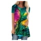 thumbnail image 1 of Blusa de manga corta con estampado de cuello redondo informal para mujer a la moda, Tops de verano Fridja ghk4122, 1 of 5