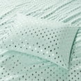 thumbnail image 4 of Ensemble de Draps en Microfibre Polyester Uni avec Feuilles Aqua/argent, 4 of 6