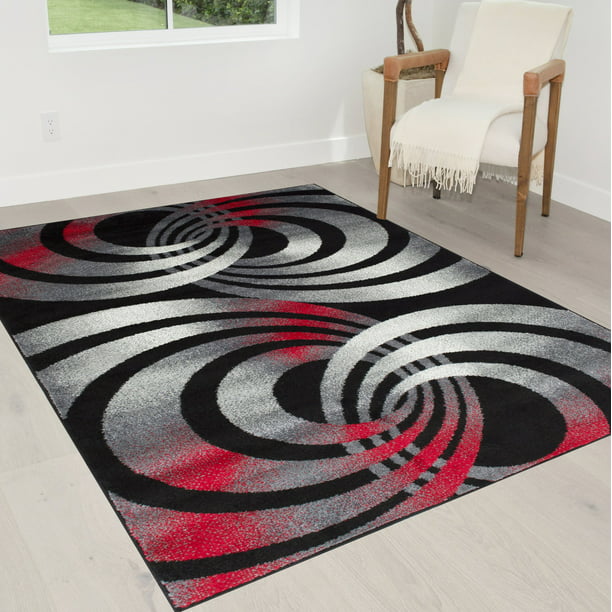 Handcraft Rugs Red White Black Faded, Red Gray And White Area Rugs