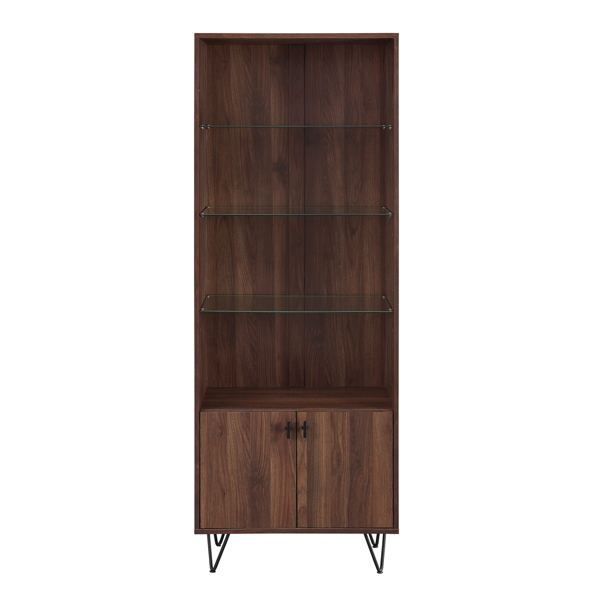 Manor Park Mid Century Modern Storage Cabinet, Dark Walnut