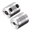 thumbnail image 3 of Uxcell 2PCS Motor Shaft 6mm to 8mm Helical Beam Coupler Coupling 25mm Dia 30mm Length, 3 of 6