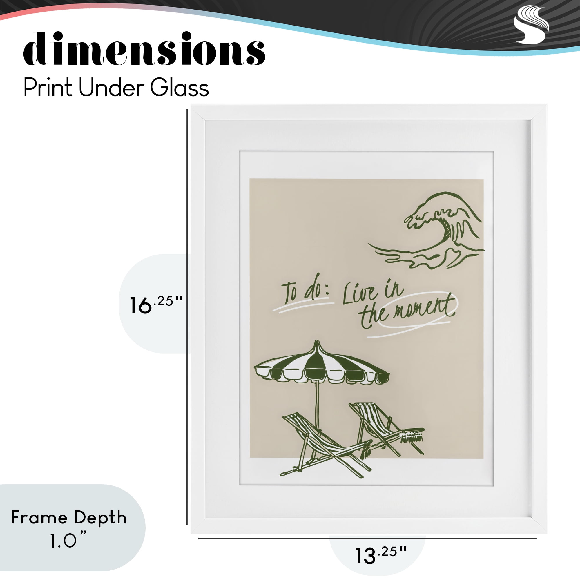 Stupell Industries To Do: Live In The Moment White Framed Print Under Glass, design by The Prints Vibe