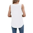 thumbnail image 3 of Women's Loose Fit Sleeveless Tank Top, Solid Color, Crew Neck, Lightweight Ribbed Fabric, Available in Pink & White, 3 of 6