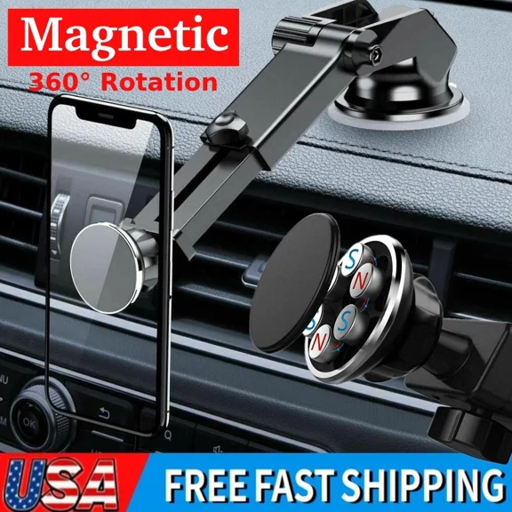 Super Magnetic Car Mount 360 Degree Dashboard Holder For Cell Phone Universal