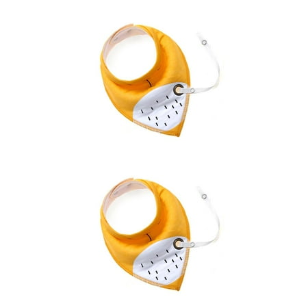 

2pcs Cotton Soft Baby Infants Bibs with Pacifier Clip Cartoon Pattern Newborn Toddlers Bib Saliva Towel