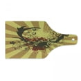thumbnail image 1 of Antlers Cutting Board, Grunge Big Antlers of Stag Floral Design Abstract Design Illustration, Decorative Tempered Glass Cutting and Serving Board, Wine Bottle Shape, Yellow Mustard, by Ambesonne, 1 of 1