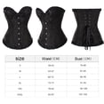 thumbnail image 3 of XIHONEY Mujeres Modelador de cintura Gótico Satén Brocado Stays Corset Corsé Bustier Top Top con cordones Sexy Vestidos elegantes Cincher de entrenamiento de cintura Overbust deshuesado/Multicolorpang, 3 of 4