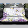 thumbnail image 4 of Renewold Butterfly Flower Violet Car Seat Covers Universal Fit Car Front Seat Protector + Back Bench Cover Full Set of 4, Easy Install and Machine Washable, 4 of 7