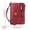 Red, variant on COM1950s Women's Rfid Blocking Trifold Wallet, Vintage Pu Leather Short Wallet for Women, Large Capacity Coin Purse with Detachable Wrist Strap